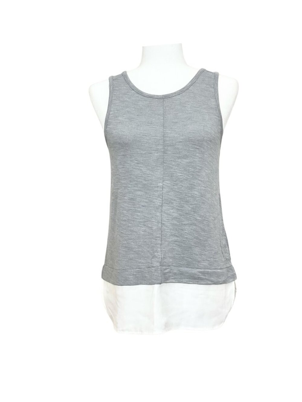 J. Crew Drapey Tank Top Silky Hem Gray Size XS